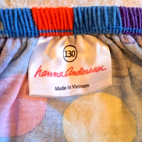 Hanna Andersson Multicolored Polka Dot 3/4 Sleeve Dress Size 8 - Picture 6 of 7